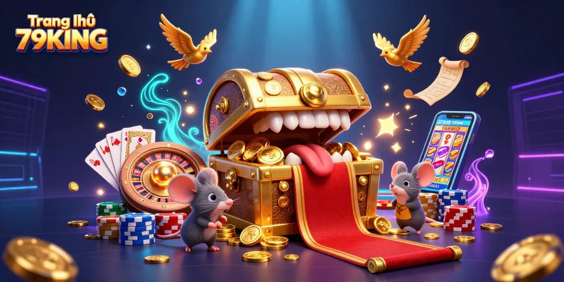 Experience thrilling gameplay with Trang chủ 79KING's animated treasure chest and dazzling casino elements.