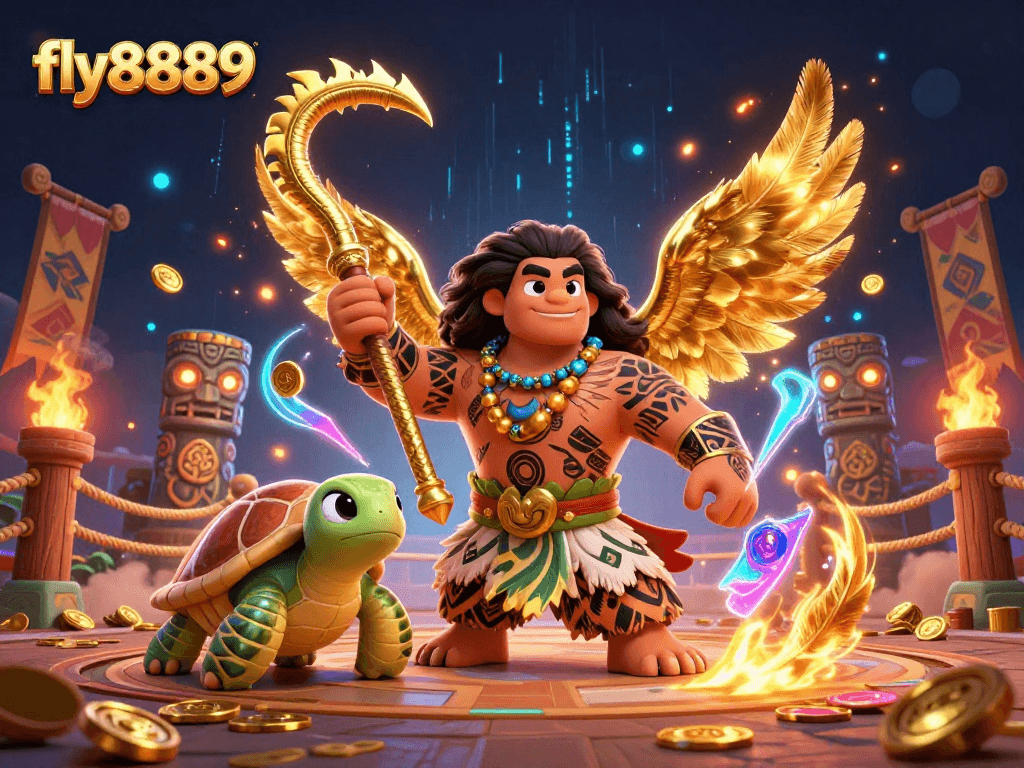 Experience the thrilling excitement of fly8889 with captivating 3D characters and dynamic casino elements.