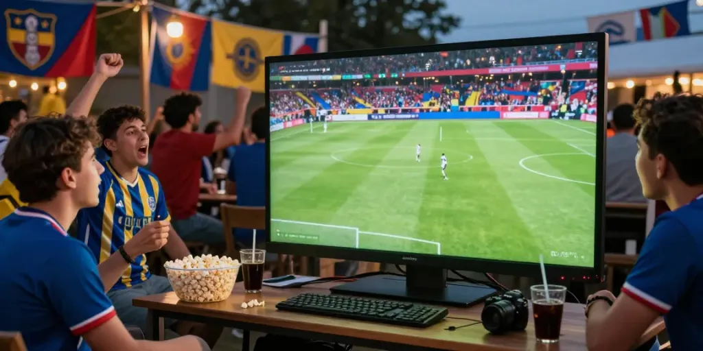 Exciting live football match viewing at cakhiatvvn.jpn.com with passionate fans and vibrant atmosphere.