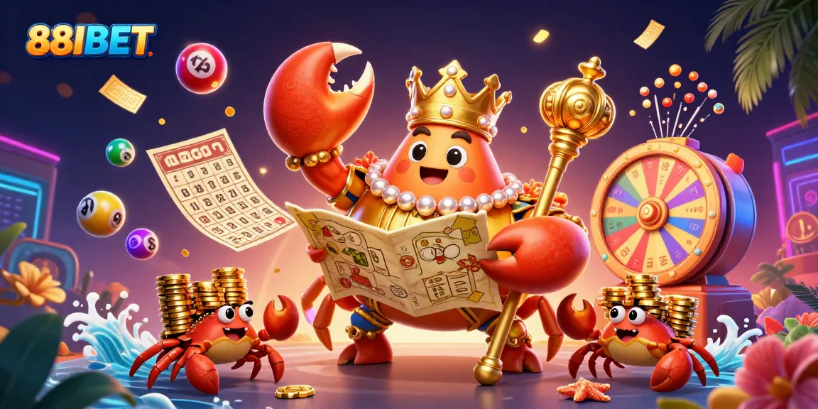 Experience thrilling wins with 88IBET's vibrant lottery scene, featuring the golden crab emperor.