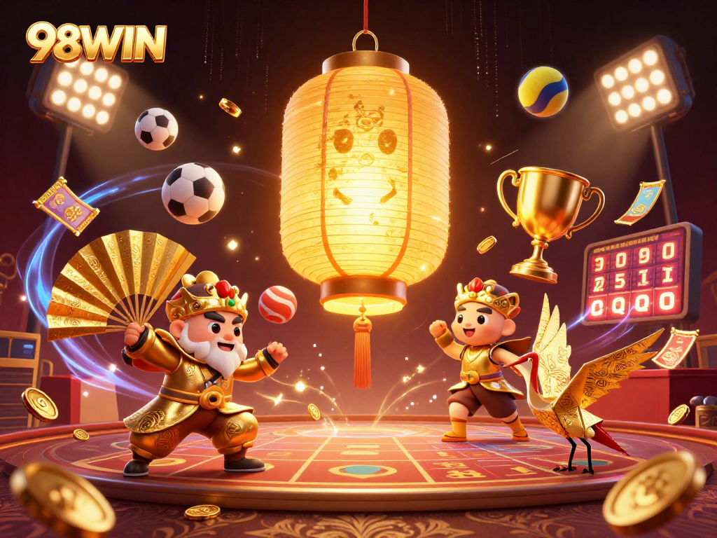 Engage in thrilling bets with 98WIN's vibrant nighttime casino atmosphere.