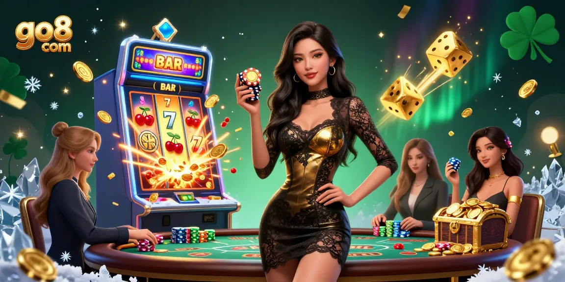 Experience exclusive gaming thrills at go8 com with a stunning baccarat scene showcasing high-value chips.