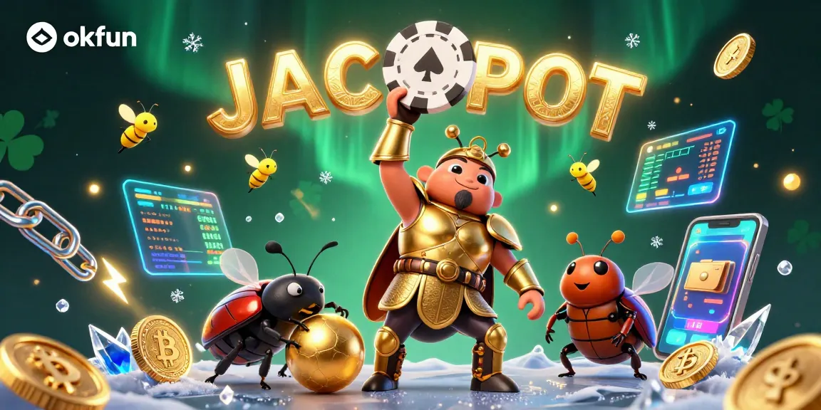 Engage with okfun's dynamic atmosphere in this vibrant casino scene showcasing victory and winning.