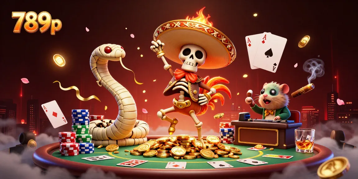 Celebrate wins at 789p with vibrant casino scenes featuring fun characters and rich game elements.