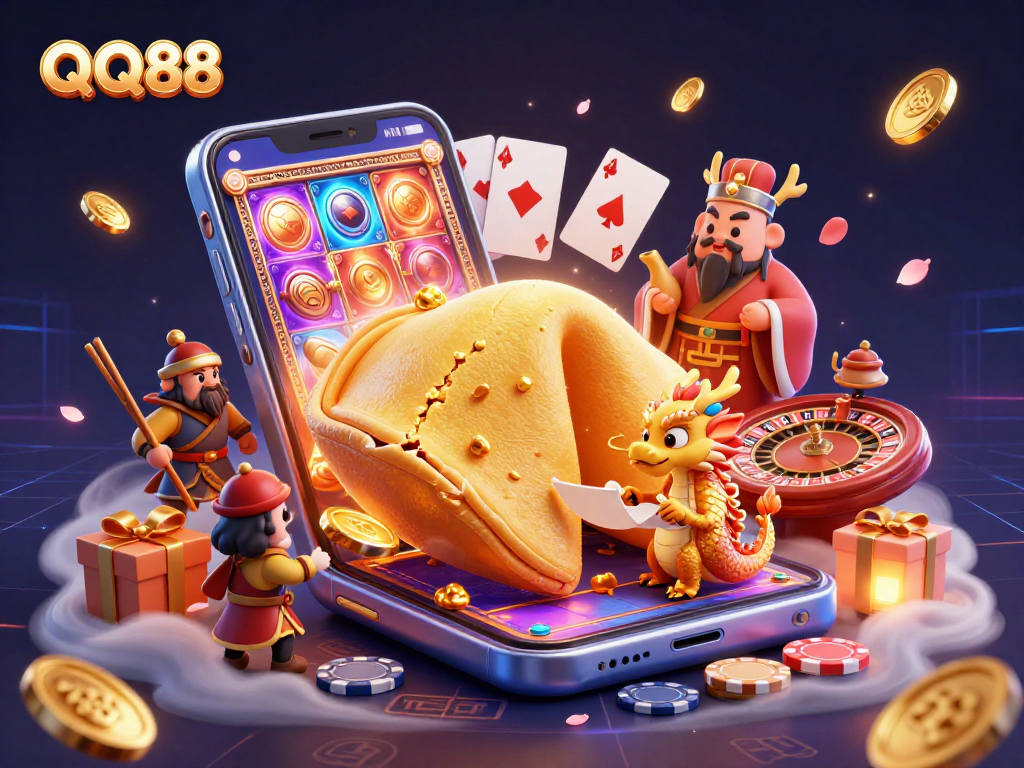 Engage in thrilling slots with QQ88, featuring colorful games and dynamic characters.