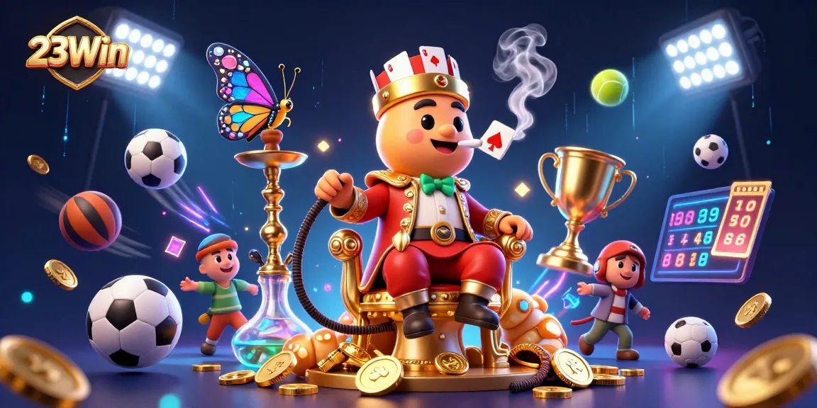 Experience the thrill of 23Win's dynamic gaming universe with the vibrant 3D illustration of a caterpillar master.