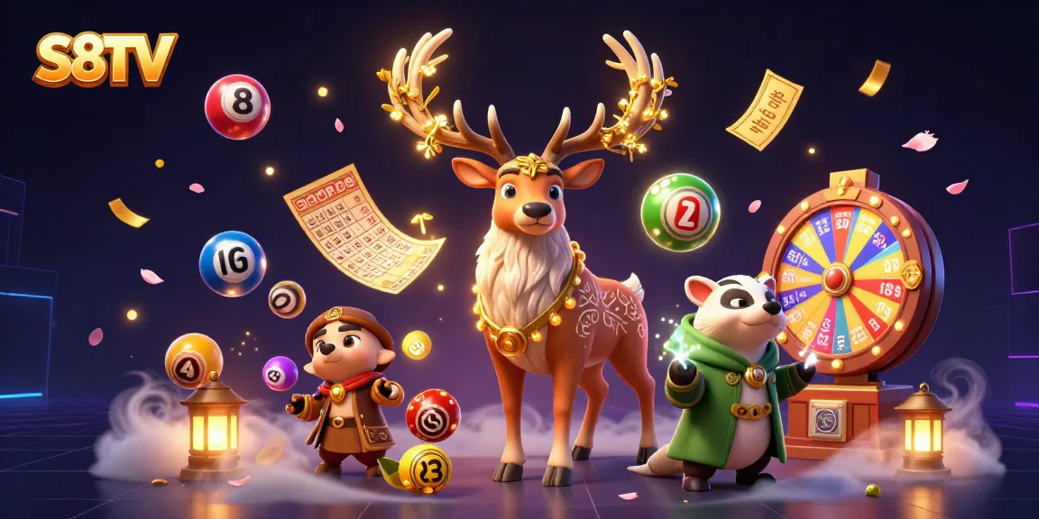 Join the excitement at S8TV with vibrant gambling elements, from lottery balls to spinning prize wheels!