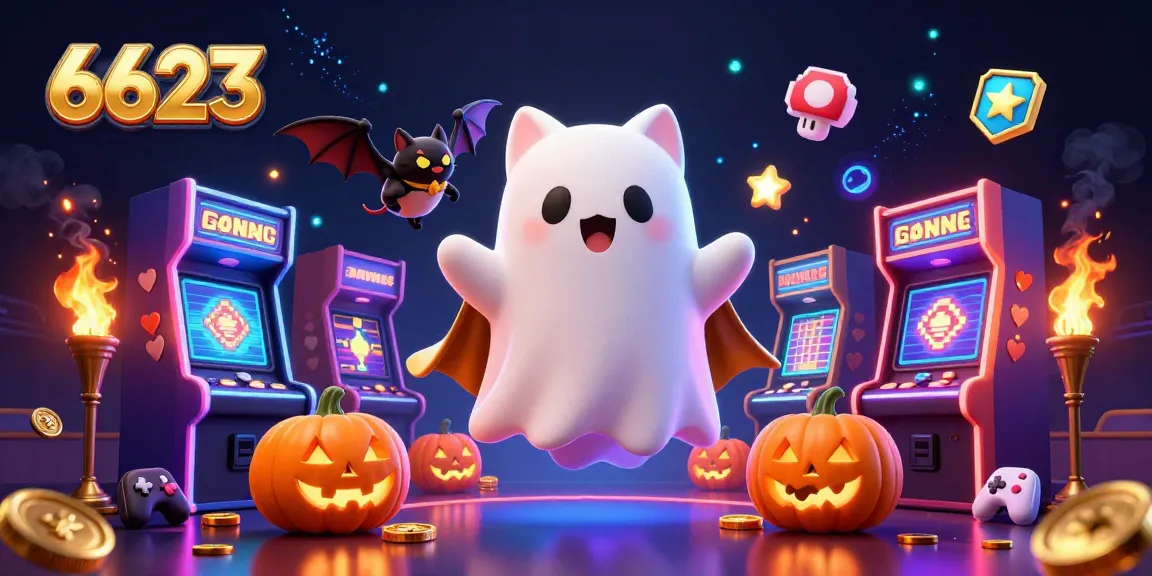 Experience thrilling gaming at 6623 casino with a friendly ghost cat and vibrant jackpots.