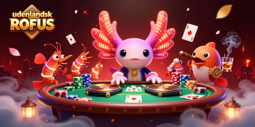 Engage with udenlandsk casino uden ROFUS through vibrant casino-themed 3D illustration.