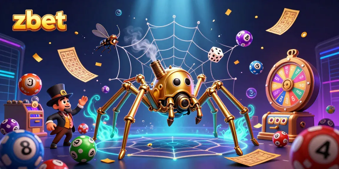 Join zbet’s thrilling gaming world with vibrant lottery balls and animated casino elements!