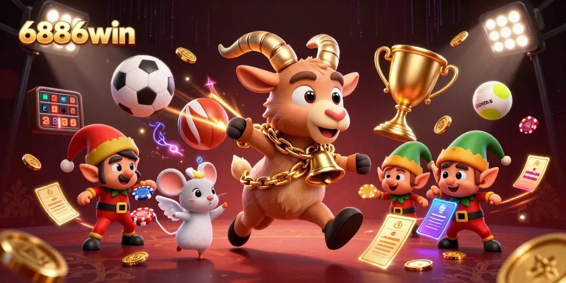 Engage with thrilling spins at 6886win's holiday casino adventure with festive characters and vibrant gaming elements.