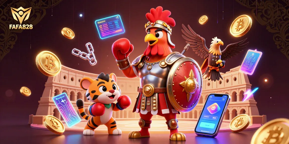 Experience dynamic crypto gaming with FAFA828’s lively characters and vibrant casino elements.