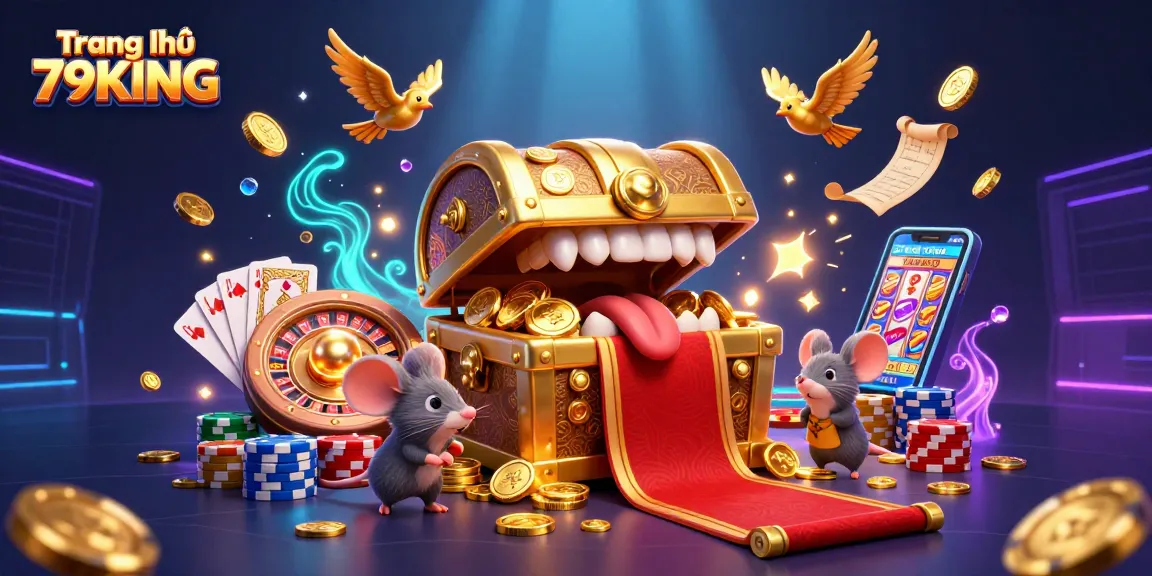 Experience thrilling gameplay with Trang chủ 79KING's animated treasure chest and dazzling casino elements.