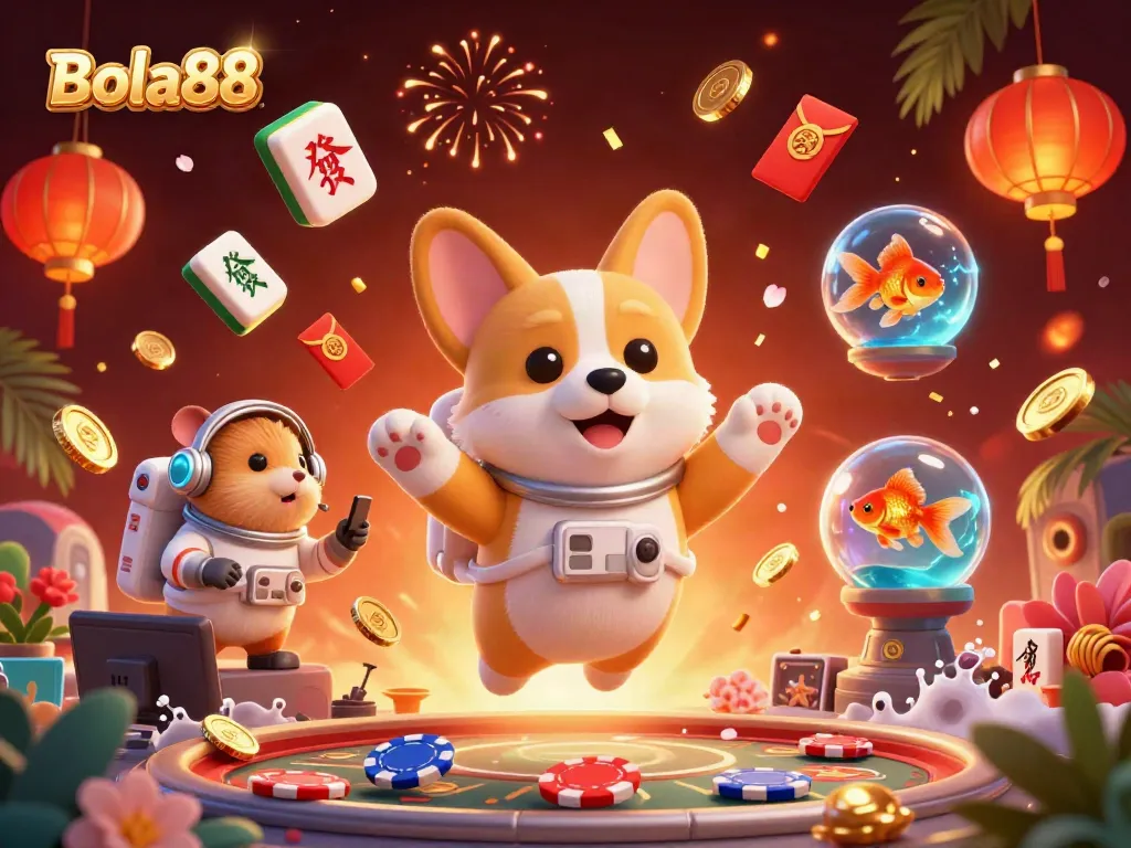 Bola88: Experience thrilling space casino adventures with our vibrant 3D animation.