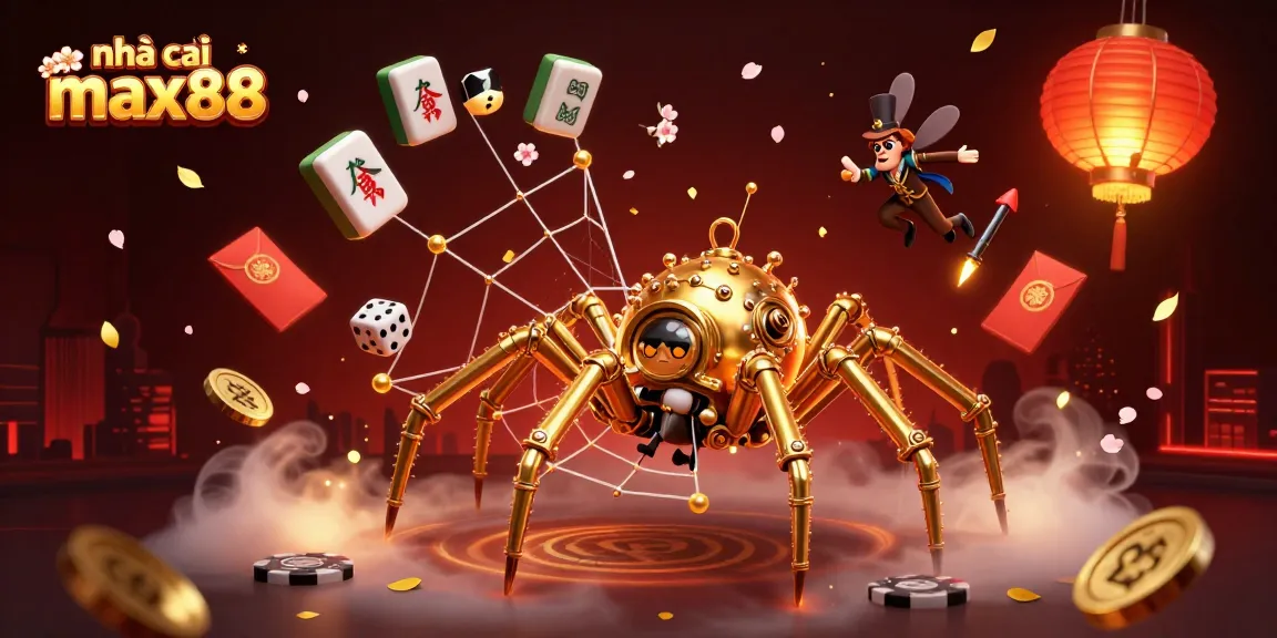 Engage with nhà cái max88 in this vibrant 3D illustration capturing the essence of casino excitement.
