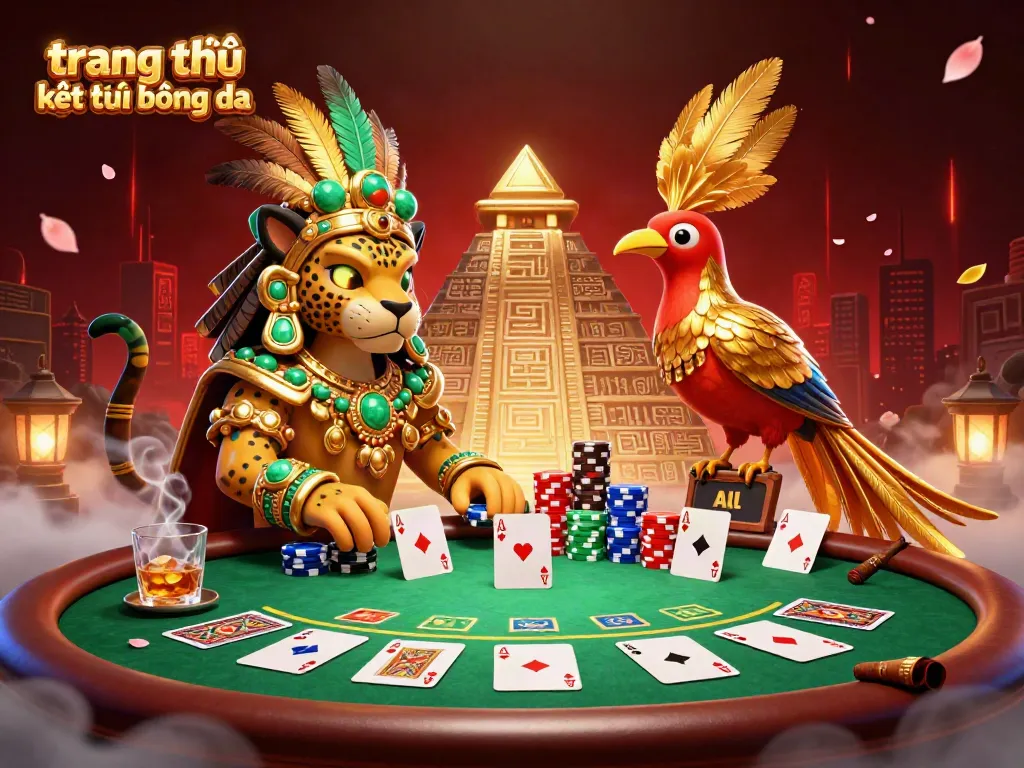 Engage with the thrilling action of trang chủ kết quả bóng đa at a dynamic poker table filled with vibrant elements.