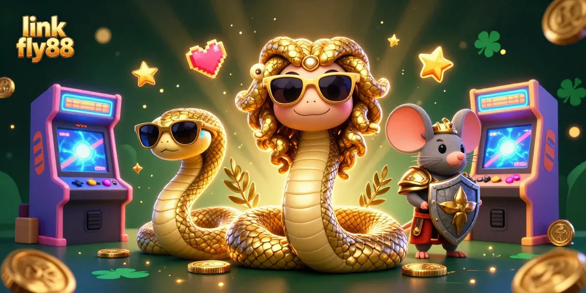 Experience casino excitement with link fly88 in a dynamic 3D illustration featuring gaming characters.