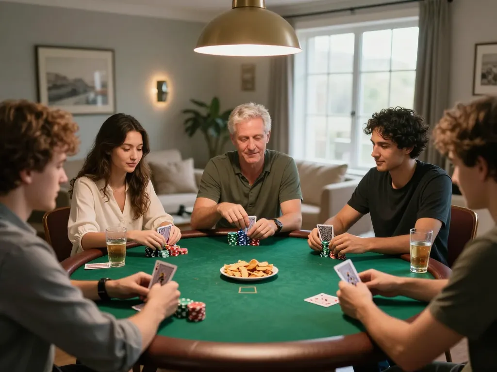 Play a friendly poker game at home with friends while enjoying snacks and drinks at UU88.