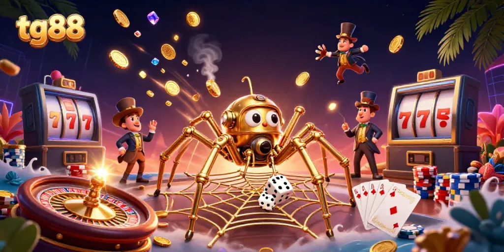 Engage in a thrilling tg88 casino experience with a golden spider web of games and wealth