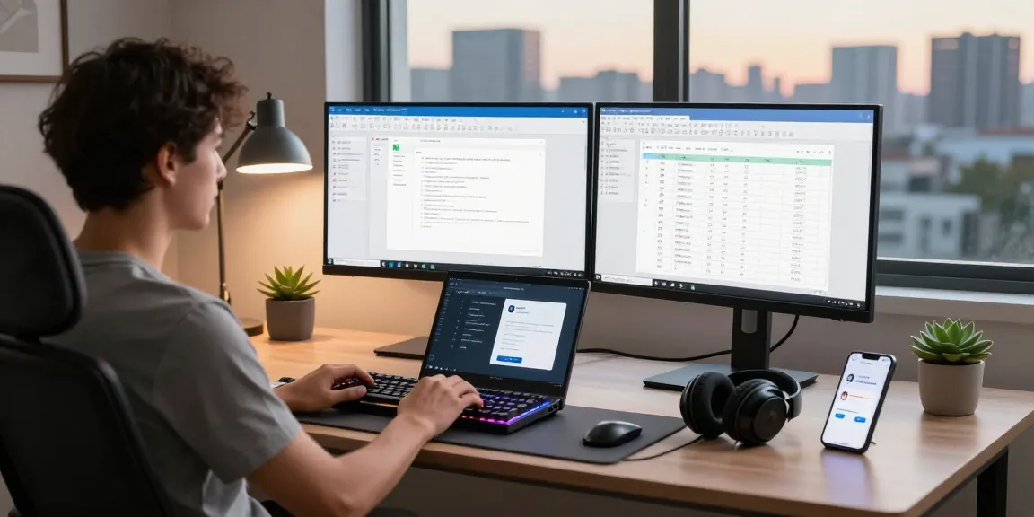 WPS Download showcased on dual monitors in a modern office setup.
