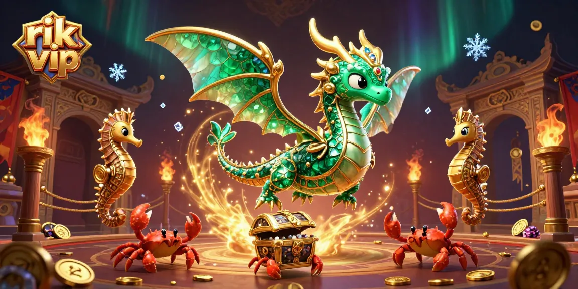 Play exciting games at rik vip with an emerald sea dragon and treasure-filled adventure.