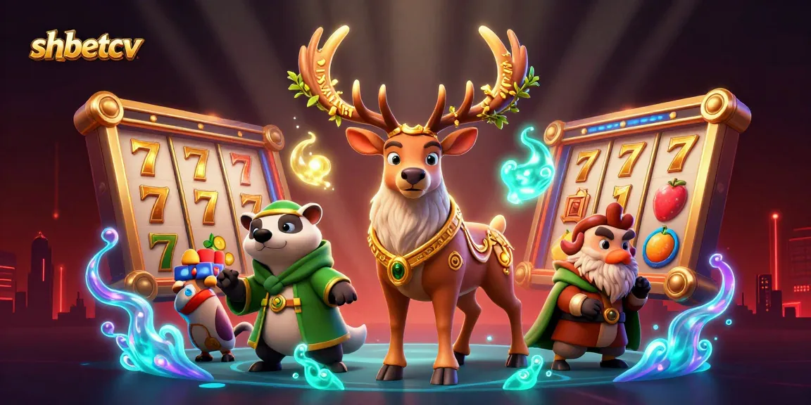 shbetcv ushers players into an enchanting casino world with a druid stag and vibrant slot games.