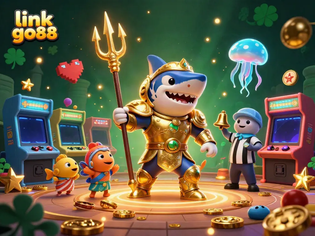 Engage in a vibrant underwater casino adventure with the dynamic link go88 scene featuring colorful gaming elements and characters.