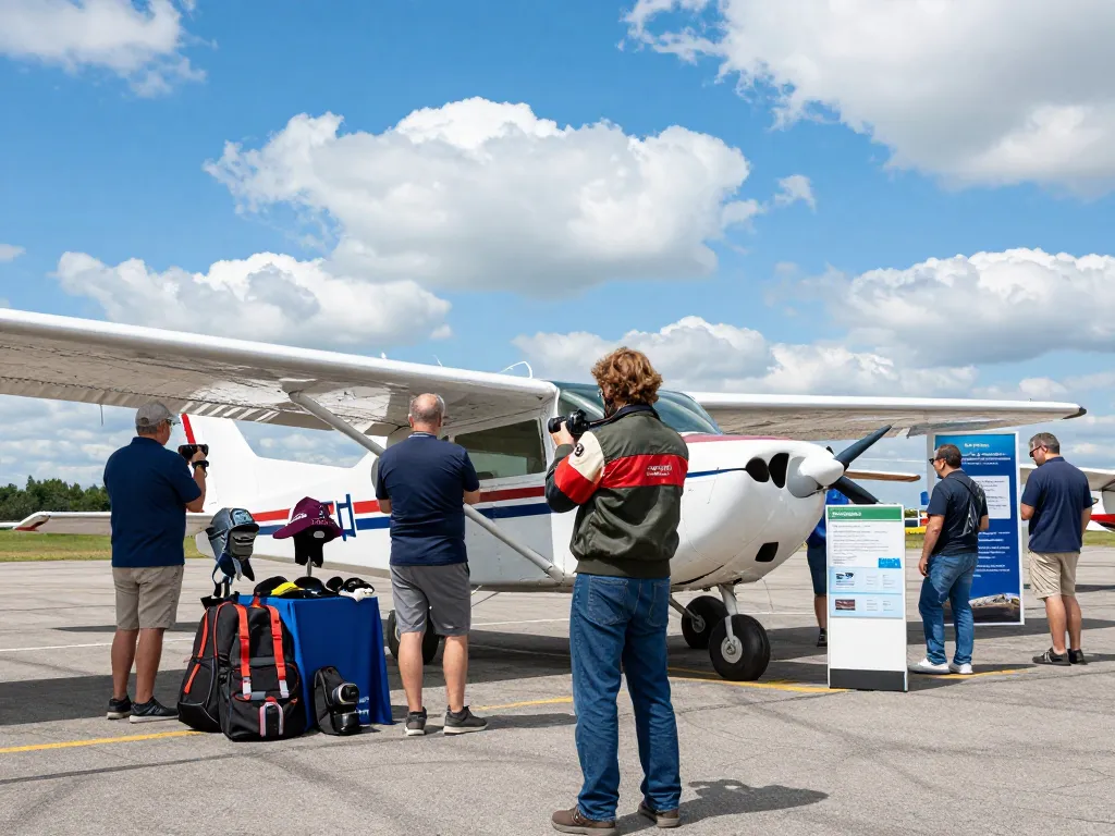 Fly88 aviation event with enthusiasts capturing memories, celebrating flight culture.