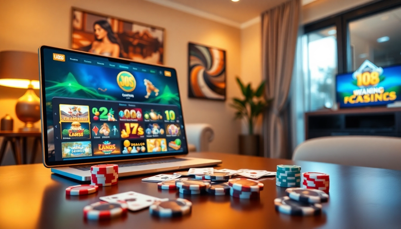 Experience thrilling games at U888's premium online casino with inviting ambiance and modern design.