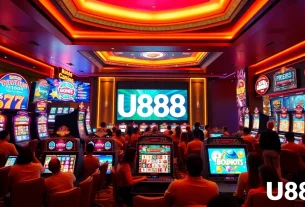 Experience the excitement of U888's vibrant online casino filled with thrilling games and immersive atmosphere.