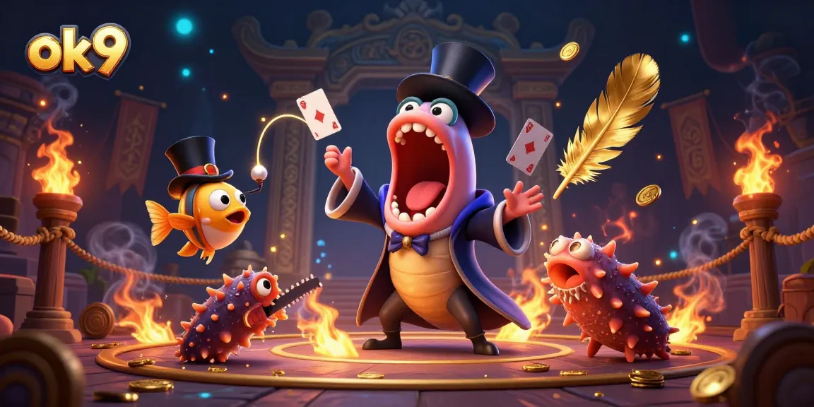 Engage with ok9's exciting gaming atmosphere through vivid card tricks and magical elements.